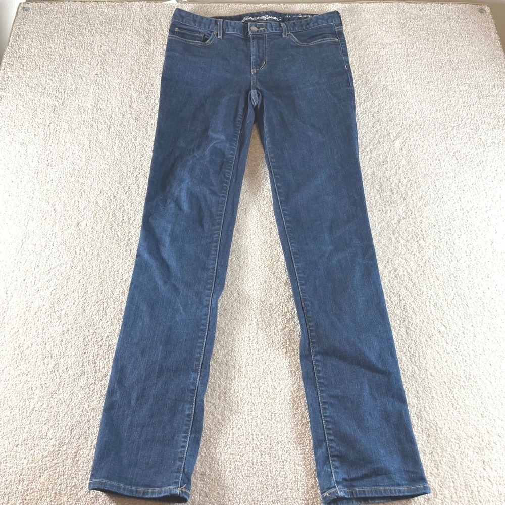 Eddie Bauer Curvy Skinny Jeans Womens 10 Dark Wash Stretch Denim